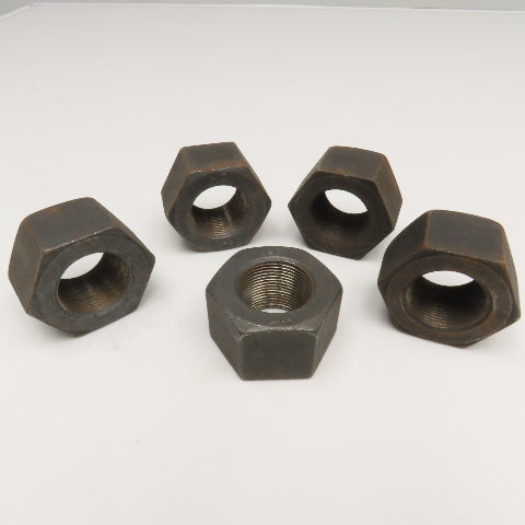 EMP 1-1/2"-12 Hex Nut 2H Grade Heavy Duty Black Oxide Lot Of 5