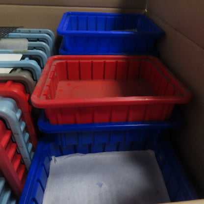 LewiSystems Small Parts Stackable Storage Bins Trays Misc. Lot Of Assorted Sizes