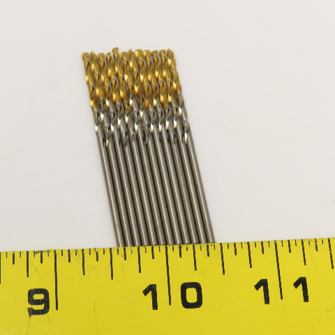 CLE-LINE C66102 #48 Cobalt TiN Coated Jobber Drill 135° Lot Of 12
