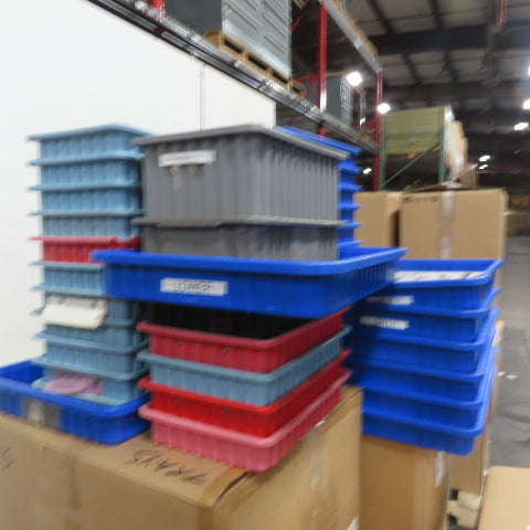 LewiSystems Small Parts Stackable Storage Bins Trays Misc. Lot Of Assorted Sizes