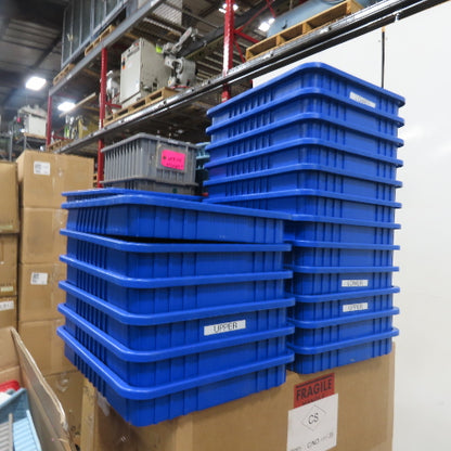 LewiSystems Small Parts Stackable Storage Bins Trays Misc. Lot Of Assorted Sizes