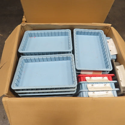 LewiSystems Small Parts Stackable Storage Bins Trays Misc. Lot Of Assorted Sizes