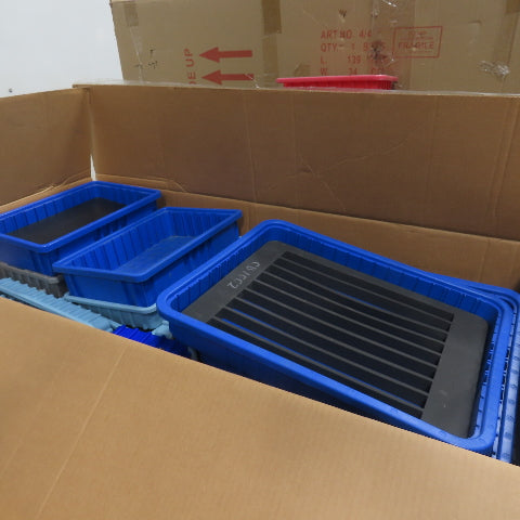 LewiSystems Small Parts Stackable Storage Bins Trays Misc. Lot Of Assorted Sizes