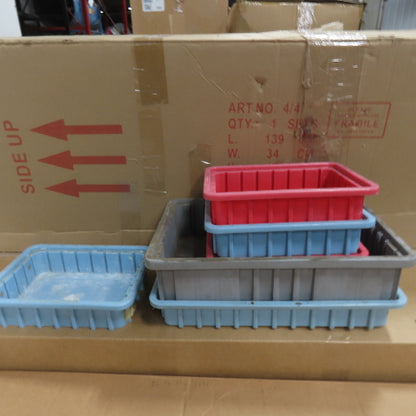 LewiSystems Small Parts Stackable Storage Bins Trays Misc. Lot Of Assorted Sizes