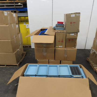 LewiSystems Small Parts Stackable Storage Bins Trays Misc. Lot Of Assorted Sizes