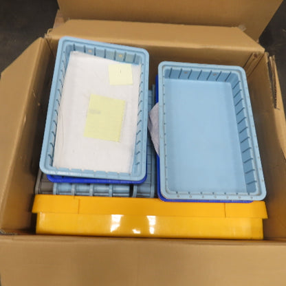 LewiSystems Small Parts Stackable Storage Bins Trays Misc. Lot Of Assorted Sizes