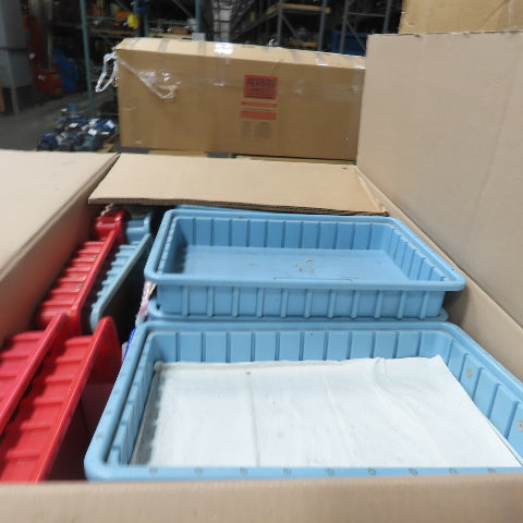 LewiSystems Small Parts Stackable Storage Bins Trays Misc. Lot Of Assorted Sizes