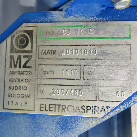 Cemp EE63B4 CB16C 0.18kW Centrifugal Blower & Motor 1610RPM 280/480V 3PH