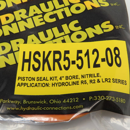 Hydraulic Connections HSKR5-512-08 4" Piston Seal Kit For Hydroline Cylinders