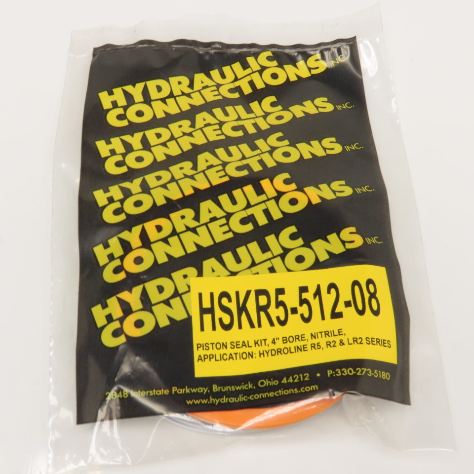 Hydraulic Connections HSKR5-512-08 4" Piston Seal Kit For Hydroline Cylinders
