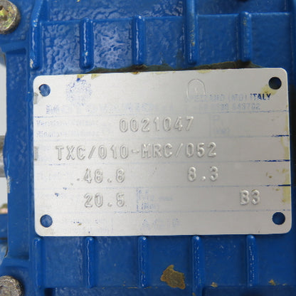 Motovario TXC/010-MRC/052 0.75kW 20.5 Ratio Inline Gear Motor 280/480V 48.8RPM