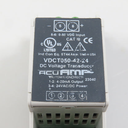 AcuAmp VDCT050-42-24 AcuAMP DC Voltage Transducer 24V AC/DC