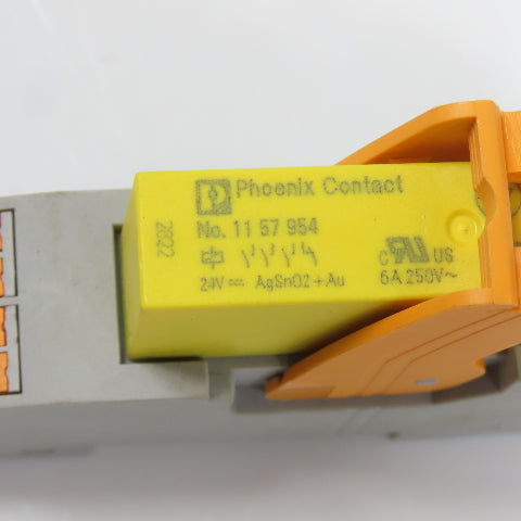 Phoenix Contact 1157954 24VDC Safety Relay 3NO 1NC W/ 1148703 Base