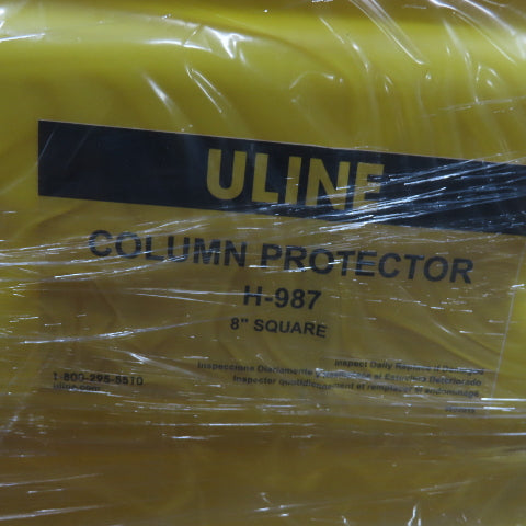 Uline H-987 8" Square Column Protector Yellow 24" x 42" Tall Lot Of 4