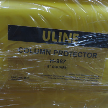 Uline H-987 8" Square Column Protector Yellow 24" x 42" Tall Lot Of 4