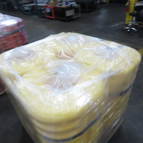 Uline H-987 8" Square Column Protector Yellow 24" x 42" Tall Lot Of 4