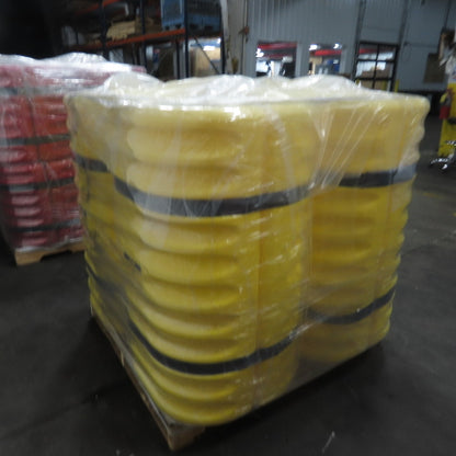 Uline H-987 8" Square Column Protector Yellow 24" x 42" Tall Lot Of 4