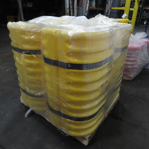 Uline H-987 8" Square Column Protector Yellow 24" x 42" Tall Lot Of 4