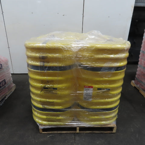 Uline H-987 8" Square Column Protector Yellow 24" x 42" Tall Lot Of 4