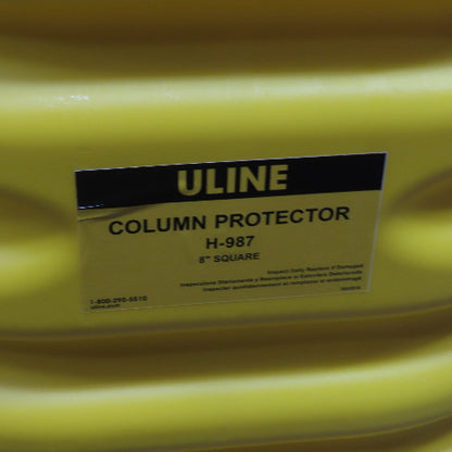 Uline H-987 8" Square Column Protector Yellow 24" x 42" Tall Lot Of 2