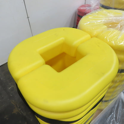 Uline H-987 8" Square Column Protector Yellow 24" x 42" Tall Lot Of 2