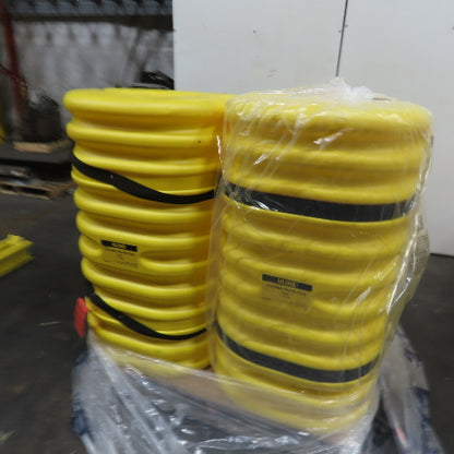 Uline H-987 8" Square Column Protector Yellow 24" x 42" Tall Lot Of 2