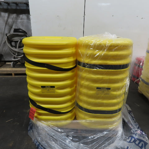 Uline H-987 8" Square Column Protector Yellow 24" x 42" Tall Lot Of 2