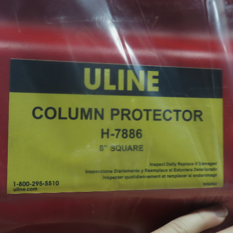 Uline H-7886 8" Square Mini Column Protector Red 24" x 24" Tall Lot Of 10
