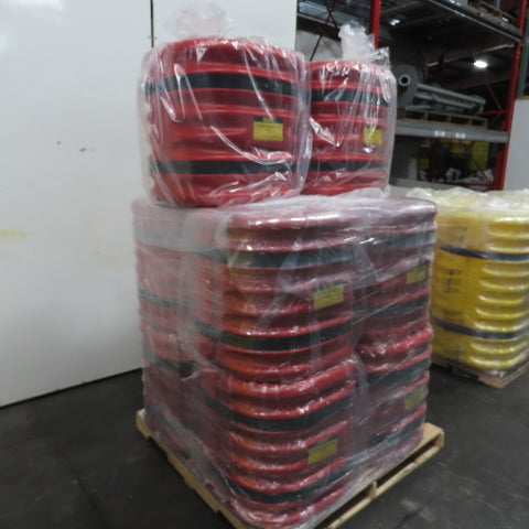 Uline H-7886 8" Square Mini Column Protector Red 24" x 24" Tall Lot Of 10