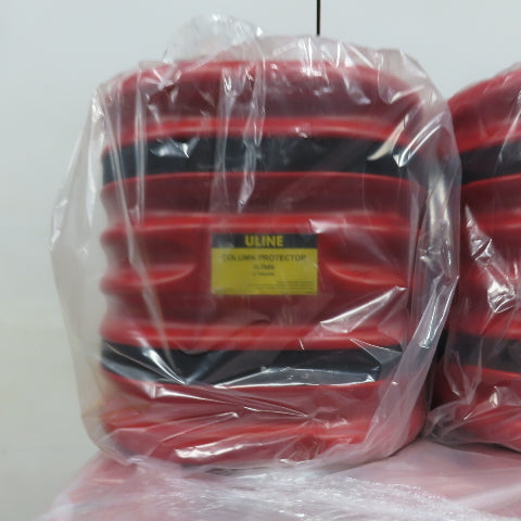 Uline H-7886 8" Square Mini Column Protector Red 24" x 24" Tall Lot Of 10