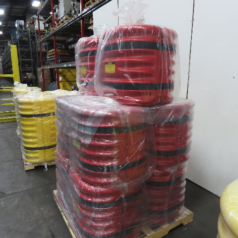 Uline H-7886 8" Square Mini Column Protector Red 24" x 24" Tall Lot Of 10