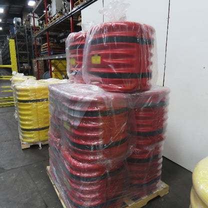 Uline H-7886 8" Square Mini Column Protector Red 24" x 24" Tall Lot Of 10