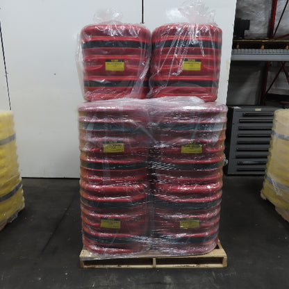 Uline H-7886 8" Square Mini Column Protector Red 24" x 24" Tall Lot Of 10