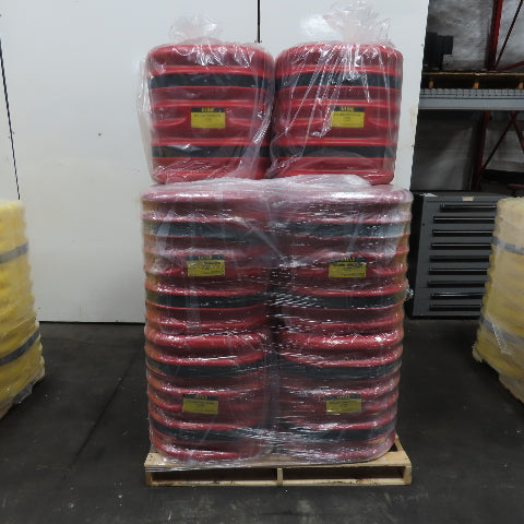 Uline H-7886 8" Square Mini Column Protector Red 24" x 24" Tall Lot Of 10