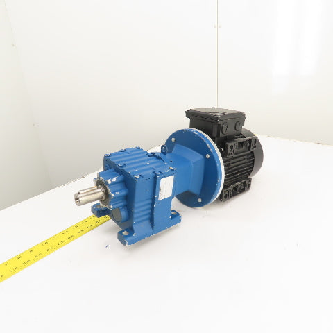 Sew R27 AM80 48.17:1 Ratio 0.75kW Inline Gear Motor 230/460V 3PH 36RPM 1150LB-IN