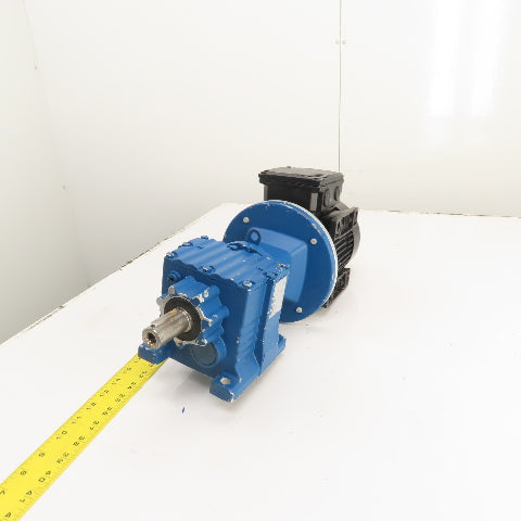Sew R27 AM80 48.17:1 Ratio 0.75kW Inline Gear Motor 230/460V 3PH 36RPM 1150LB-IN