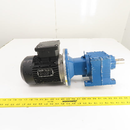 Sew R27 AM80 48.17:1 Ratio 0.75kW Inline Gear Motor 230/460V 3PH 36RPM 1150LB-IN