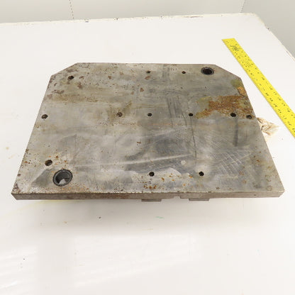 Kurt DL400C 4" Wide Double Lock Station Double Vise Setup Mounted On Steel Plate