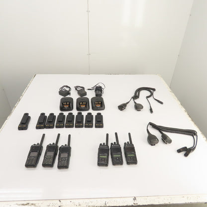 Motorola (3)XPR 7550 (3)XPR 3500e UHF Digital Portable Radio 8Batteries 3Charger