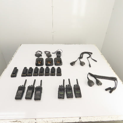 Motorola (3)XPR 7550 (3)XPR 3500e UHF Digital Portable Radio 8Batteries 3Charger