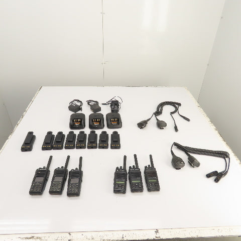 Motorola (3)XPR 7550 (3)XPR 3500e UHF Digital Portable Radio 8Batteries 3Charger