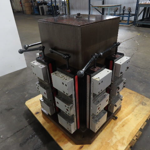 15" Square 4-Sided Multi-Loks Workholding Tombstone W/ (6)Chick 5QL1550 Vices