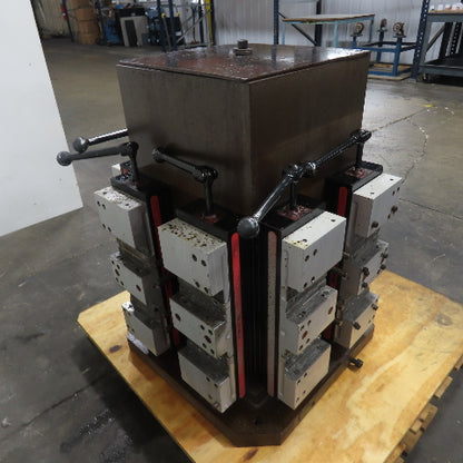 15" Square 4-Sided Multi-Loks Workholding Tombstone W/ (6)Chick 5QL1550 Vices