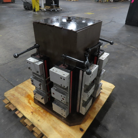 15" Square 4-Sided Multi-Loks Workholding Tombstone W/ (6)Chick 5QL1550 Vices