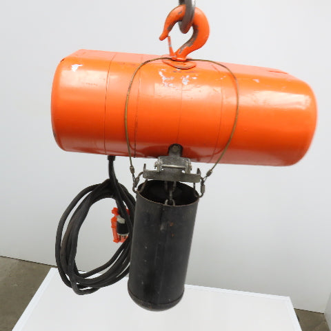 CM Model L 1 Ton 2000Lbs Electric Chain Hoist 15' Lift 115V 1Ph 1Hp 16FPM Tested