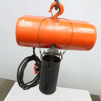 CM Model L 1 Ton 2000Lbs Electric Chain Hoist 15' Lift 115V 1Ph 1Hp 16FPM Tested