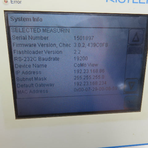 Kistler 5863A20 CoMo HMI Touch Screen Operator Interface 10-30VDC