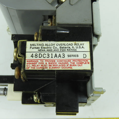 Furnas 14DP32AF Size 1 Motor Starter Contactor 600V 27A 120V Coil W/ Overload