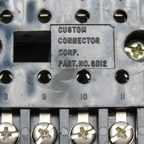 Custom Connector Corp. SD12 12 Pin 600V Relay Socket Lot Of 2