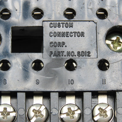 Custom Connector Corp. SD12 12 Pin 600V Relay Socket Lot Of 2